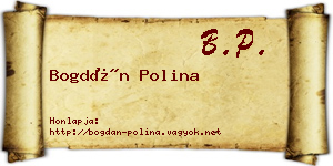 Bogdán Polina névjegykártya